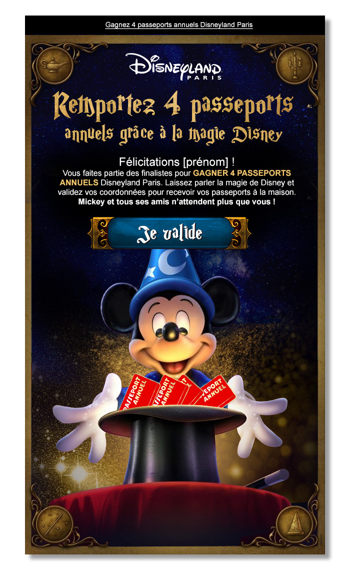 Email DisneyLand Contest