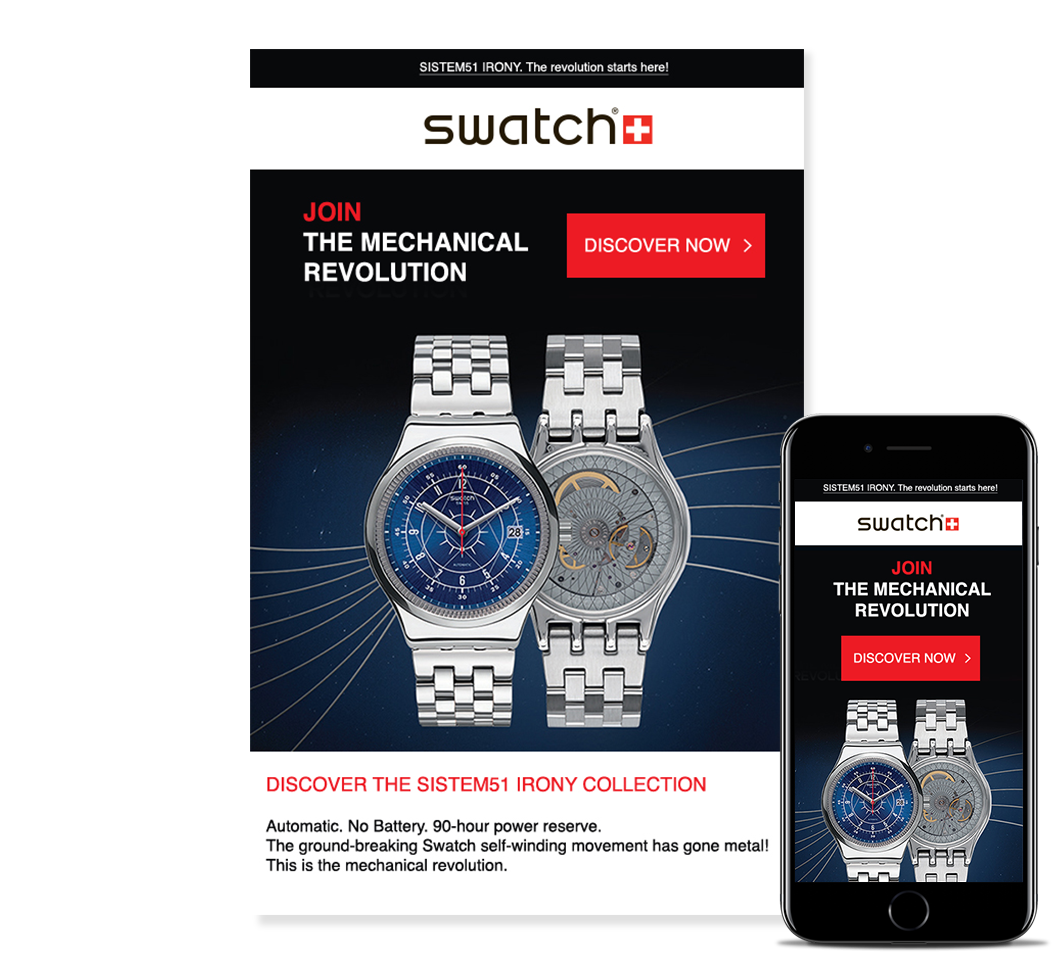 Email Swatch and reponsive design