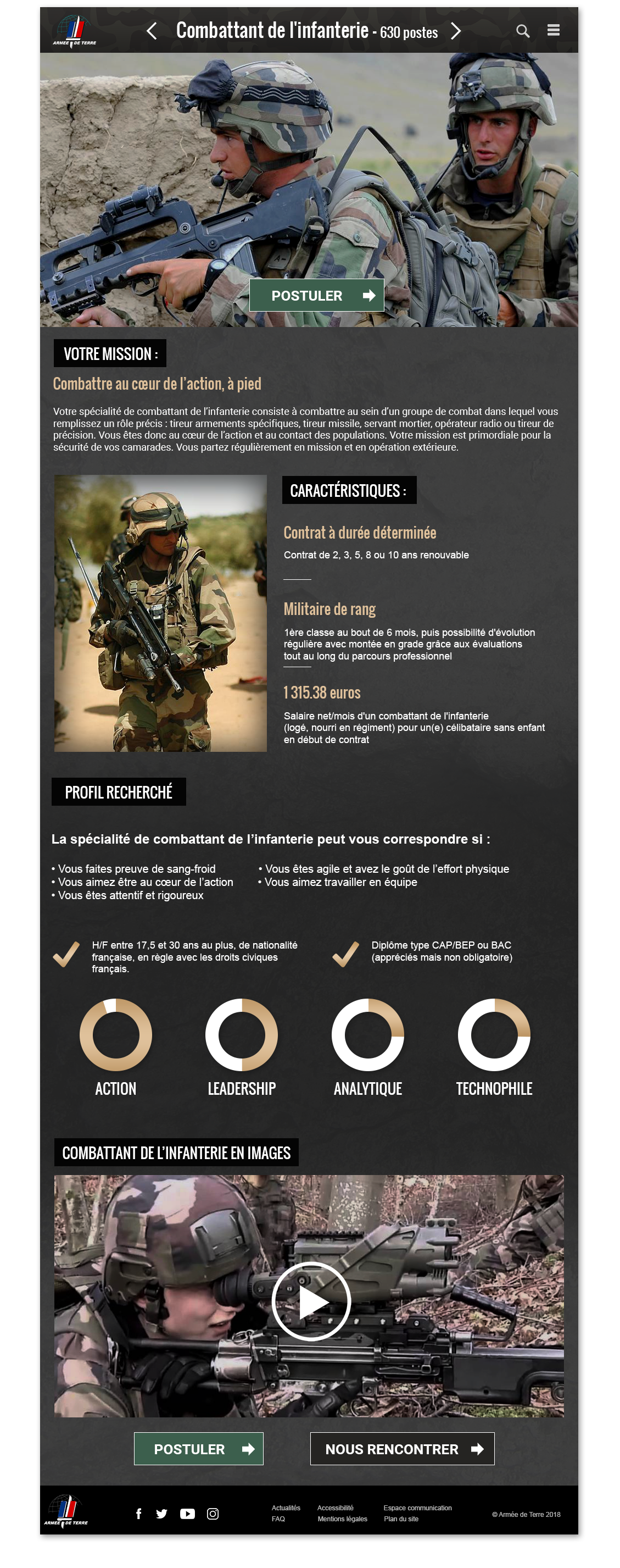 Armée de Terre website interior redesign