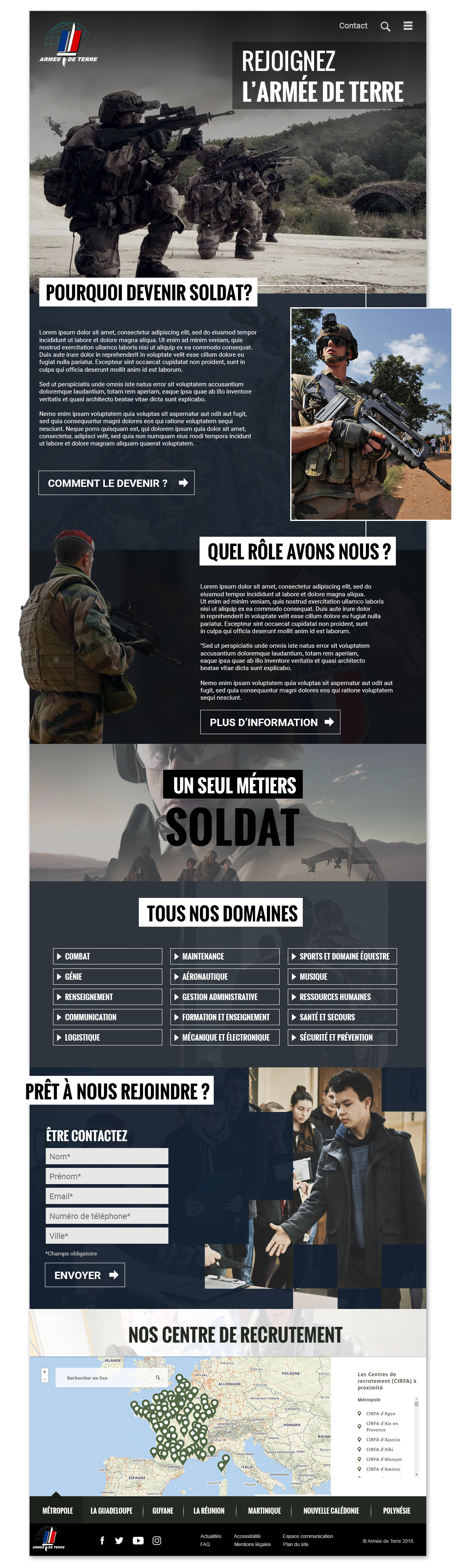 Armée de Terre website redesign